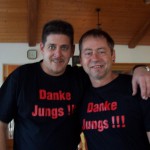 Oli und Micha mit einem Dank an die Jungs